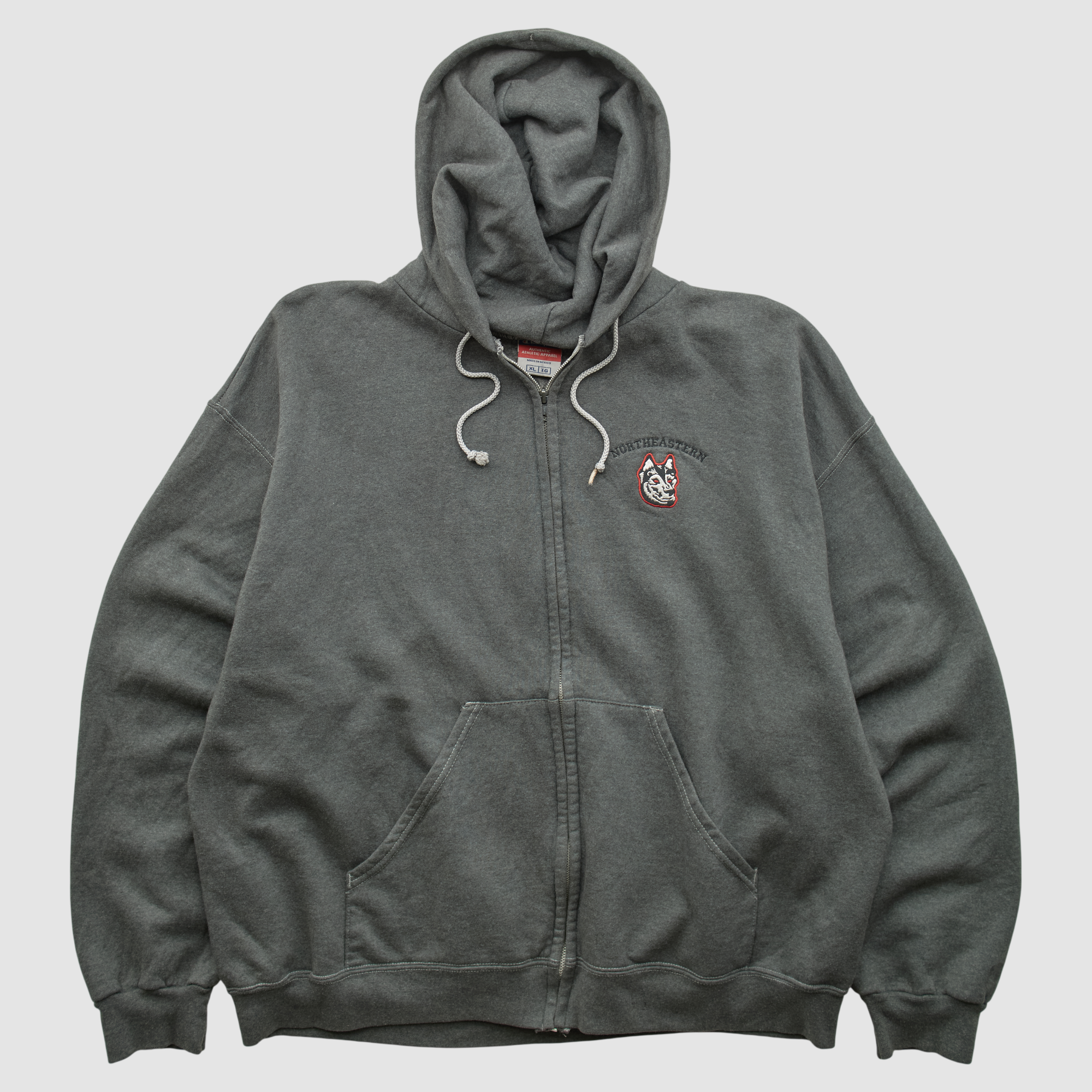 Northeastern Huskies Champion 2000s Hooded Full Zip Sweatshirt – Dark Heather Gray – L by Fanatics Real Vintage Northeastern Huskies Champion 2000s Hooded Full Zip Sweatshirt – Dark Heather Gray – L by Fanatics Real Vintage