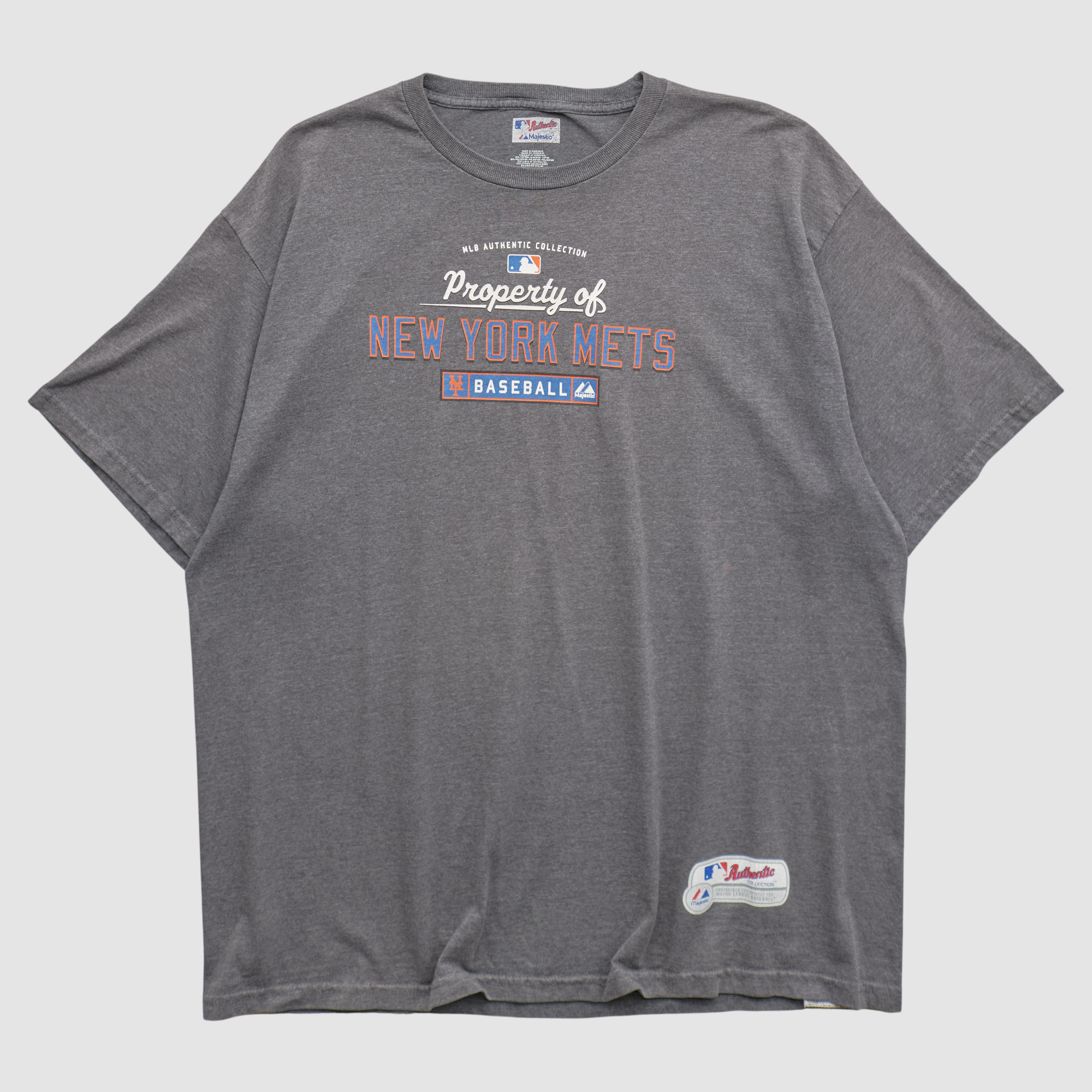 New York Mets Majestic 2010s T-shirt – Dark Heather Gray – XL by Fanatics Real Vintage New York Mets Majestic 2010s T-shirt – Dark Heather Gray – XL by Fanatics Real Vintage