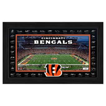 Highland Mint Cincinnati Bengals 12" x 20" 2026 Signature Gridiron Panoramic Framed Photo