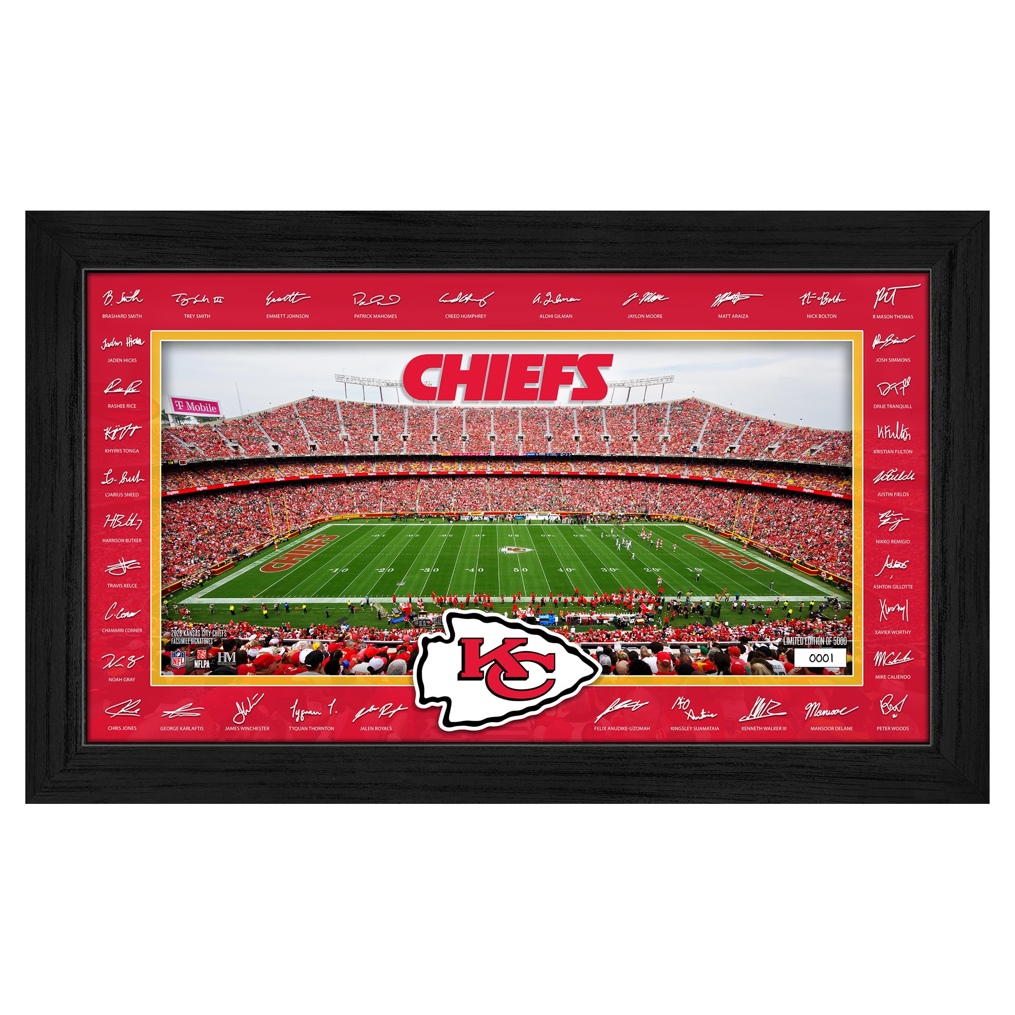 Highland Mint Kansas City Chiefs 12" x 20" 2026 Signature Gridiron Panoramic Framed Photo