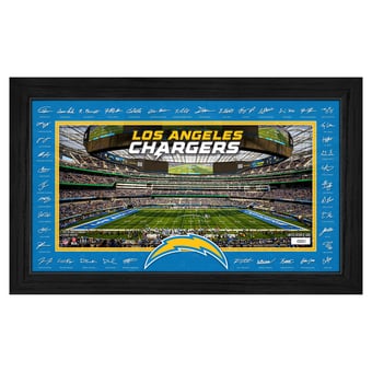 Highland Mint Los Angeles Chargers 12" x 20" 2026 Signature Gridiron Panoramic Framed Photo