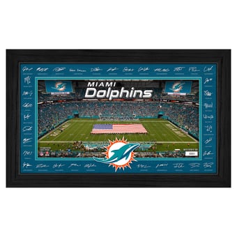 Highland Mint Miami Dolphins 12" x 20" 2026 Signature Gridiron Panoramic Framed Photo
