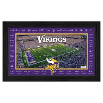 Highland Mint Minnesota Vikings 12" x 20" 2026 Signature Gridiron Panoramic Framed Photo