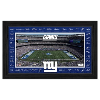 Highland Mint New York Giants 12" x 20" 2026 Signature Gridiron Panoramic Framed Photo