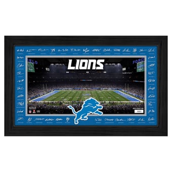 Highland Mint Detroit Lions 12" x 20" 2026 Signature Gridiron Panoramic Framed Photo