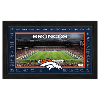 Highland Mint Denver Broncos 12" x 20" 2026 Signature Gridiron Panoramic Framed Photo