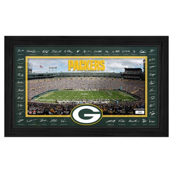 Highland Mint Green Bay Packers 12" x 20" 2026 Signature Gridiron Panoramic Framed Photo