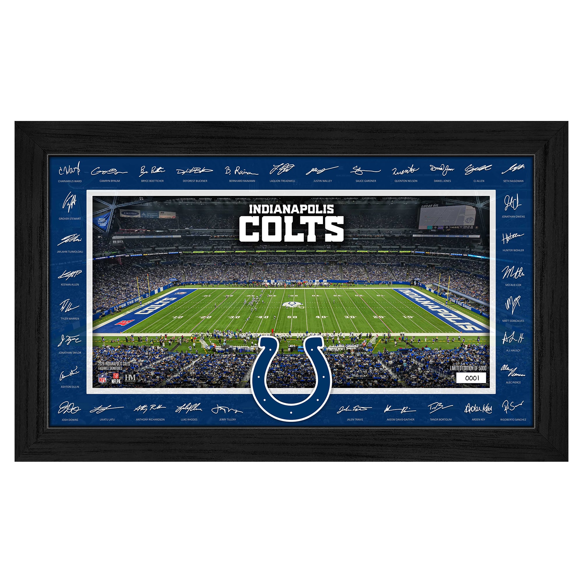 Highland Mint Indianapolis Colts 12" x 20" 2026 Signature Gridiron Panoramic Framed Photo