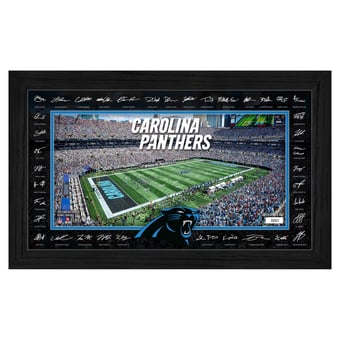 Highland Mint Carolina Panthers 12" x 20" 2026 Signature Gridiron Panoramic Framed Photo