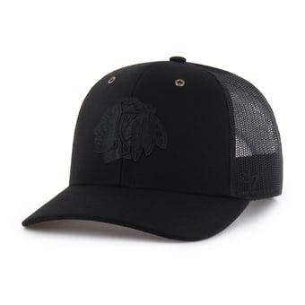 Men's '47 x Carhartt Black Chicago Blackhawks Black Trucker Adjustable Hat