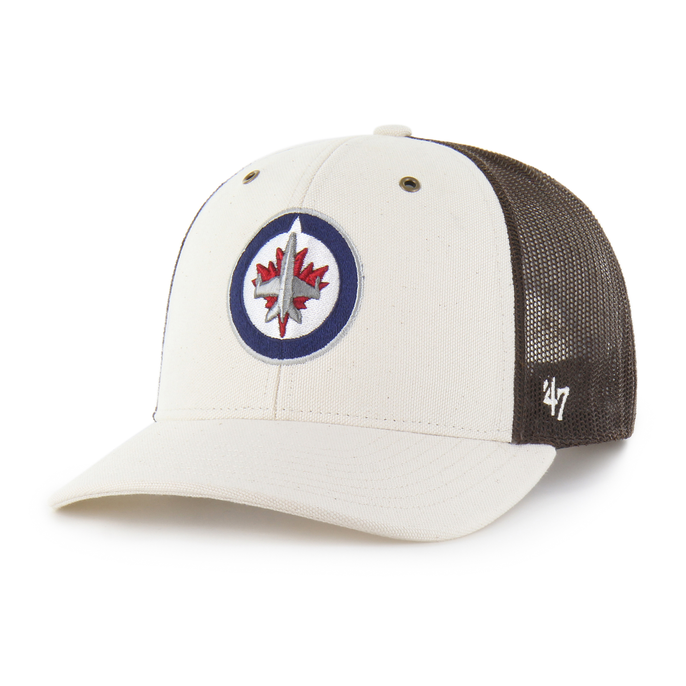 Men's '47 x Carhartt Cream Winnipeg Jets Undyed Trucker Adjustable Hat