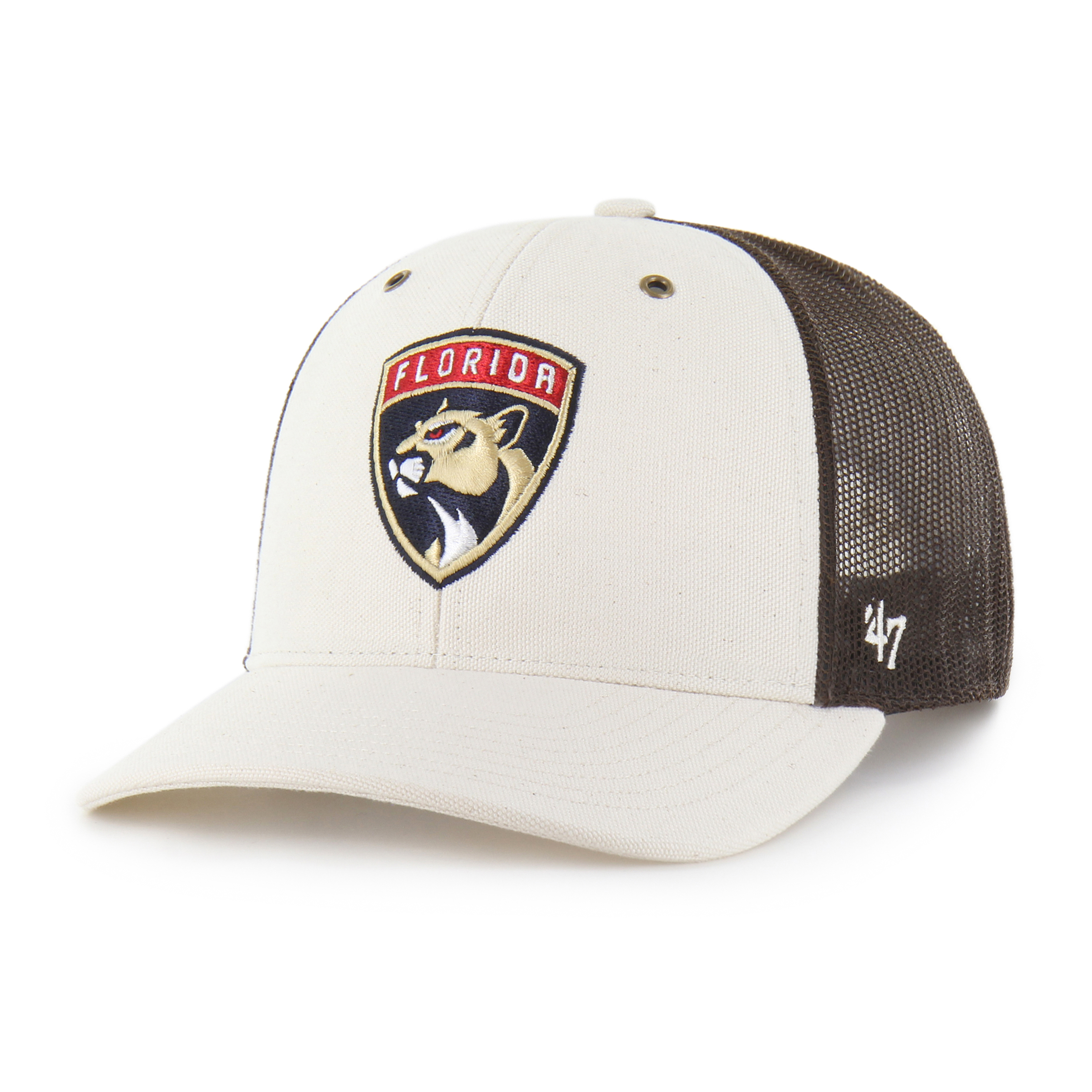 Men's '47 x Carhartt Cream Florida Panthers Undyed Trucker Adjustable Hat