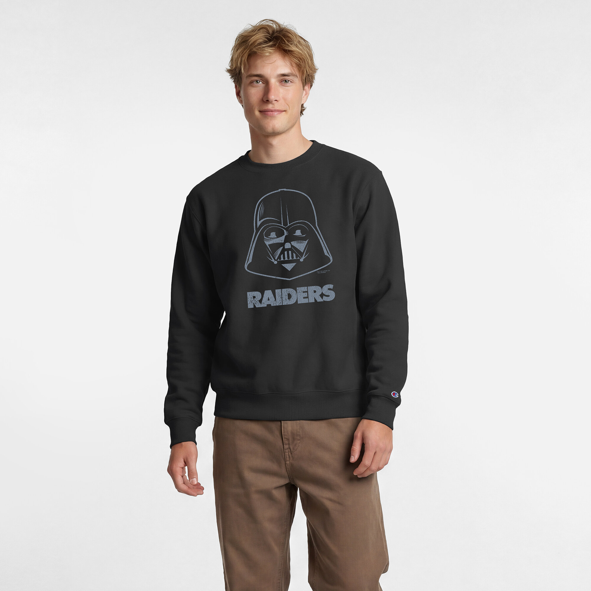 Champion Men's Disney x Black Las Vegas Raiders Darth Vader Power blend Sweatshirt - Black