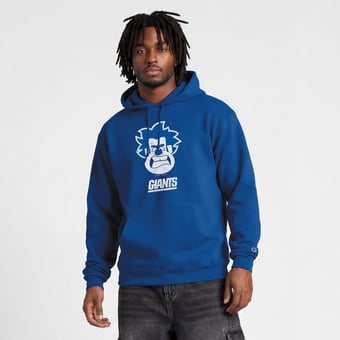 Men's Disney x Champion  Royal New York Giants Powerblend Full Front Sweatshirt