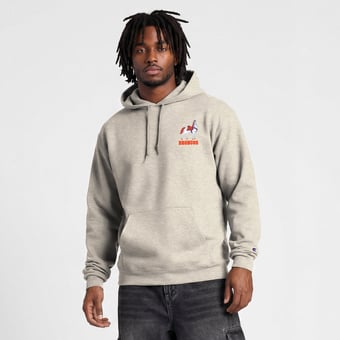 Men's Disney x Champion  Oatmeal Denver Broncos Powerblend Fullback Hoodie
