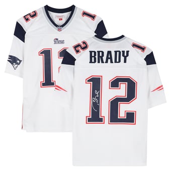 Tom Brady New England Patriots Autographed White Mitchell & Ness 2000 Replica Jersey