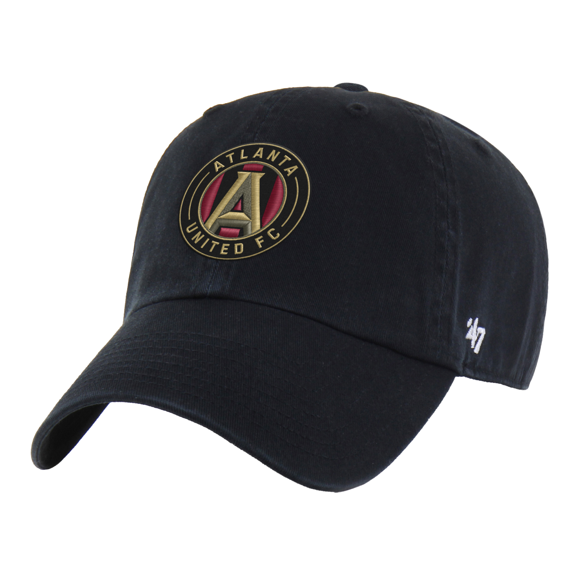 Men's '47 Black Atlanta United FC Clean-Up Adjustable Hat