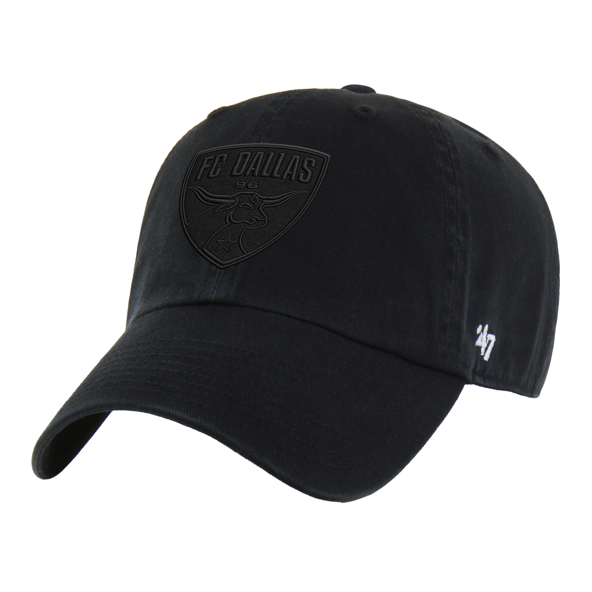 Men's '47 Black FC Dallas Tonal Clean-Up Adjustable Hat