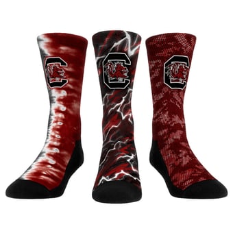 Unisex Rock Em South Carolina Gamecocks Three-Piece Team Tones Crew Socks Set