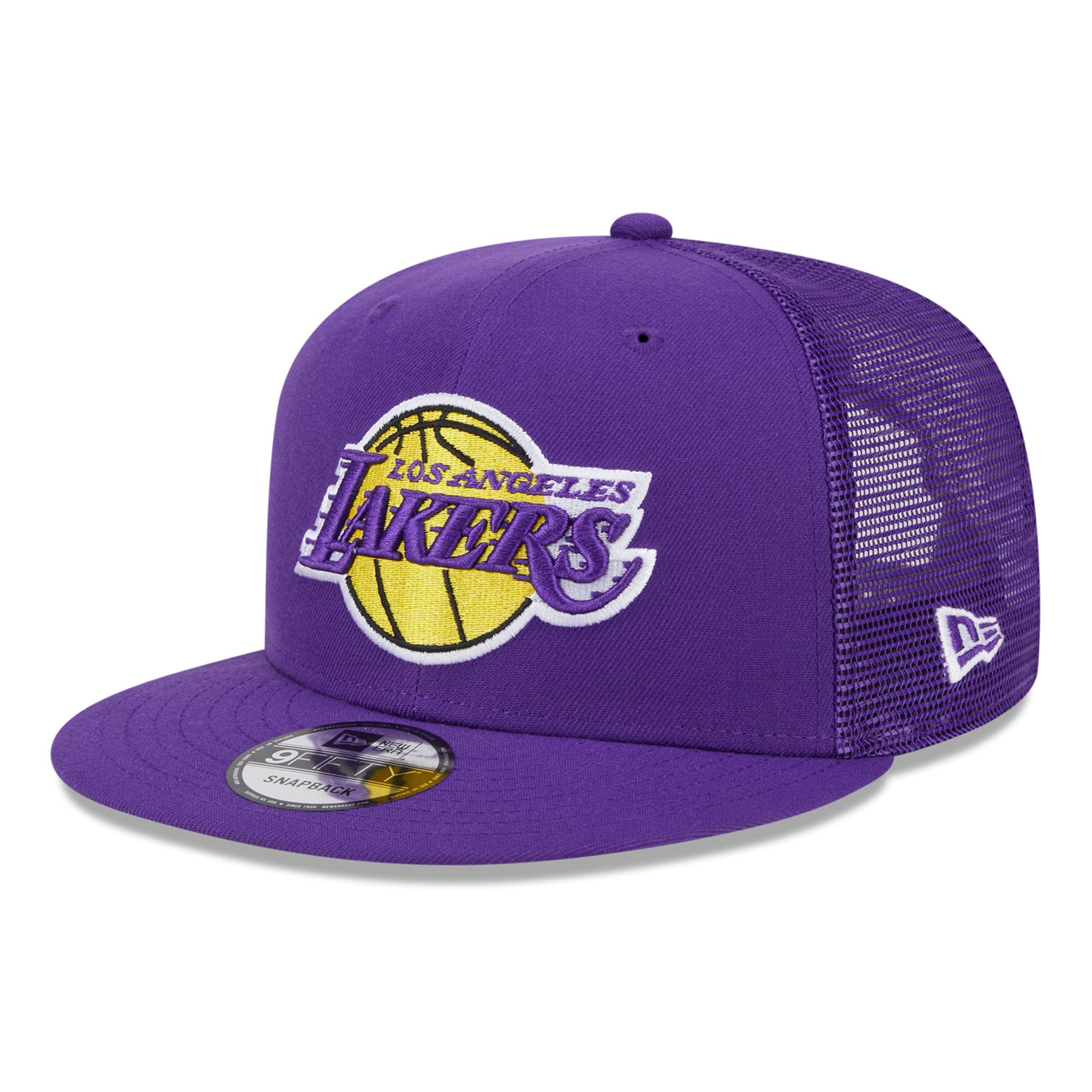 Men's New Era Purple Los Angeles Lakers 9FIFTY Trucker Snapback Hat