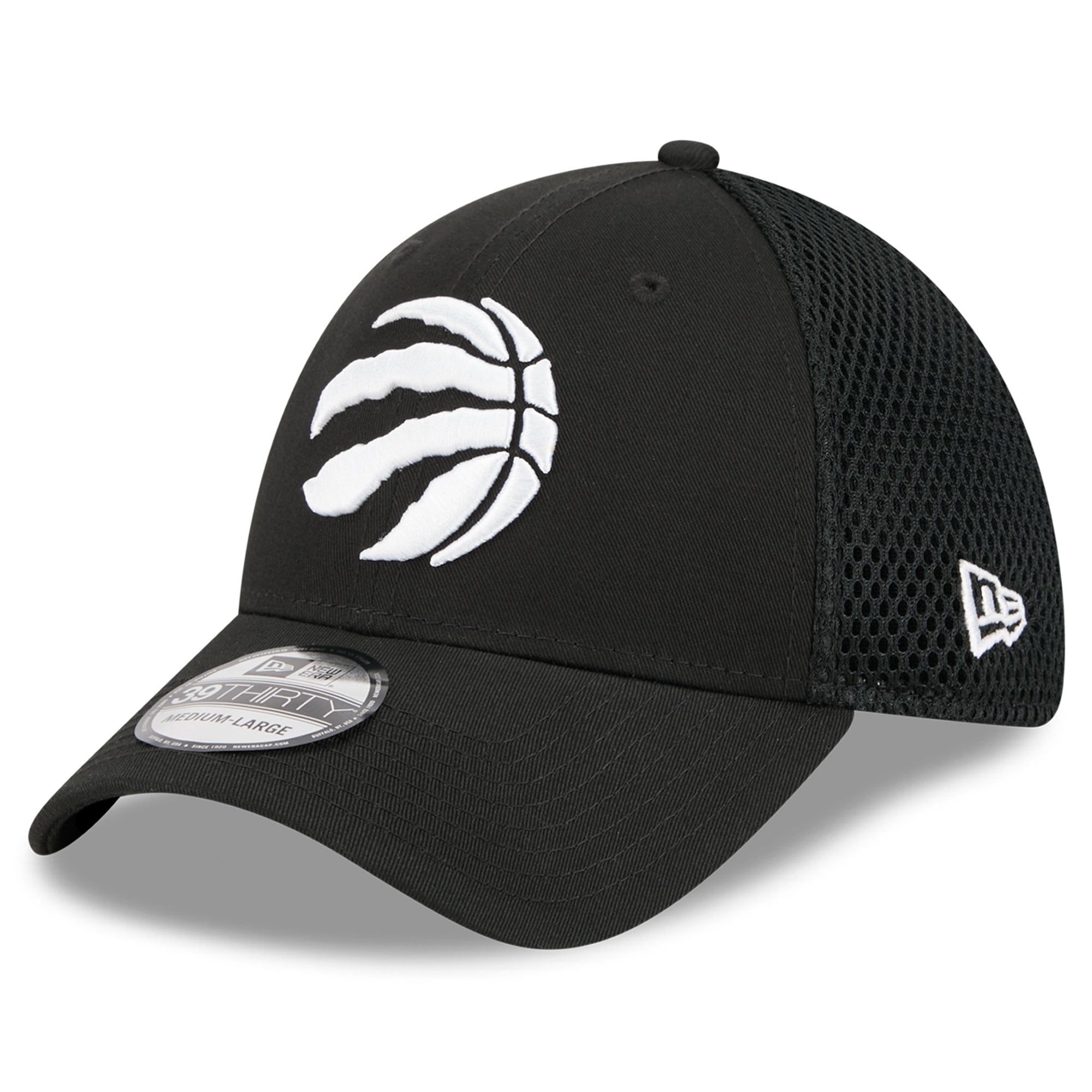 Men's New Era Black Toronto Raptors Neo 39THIRTY Stretch Hat