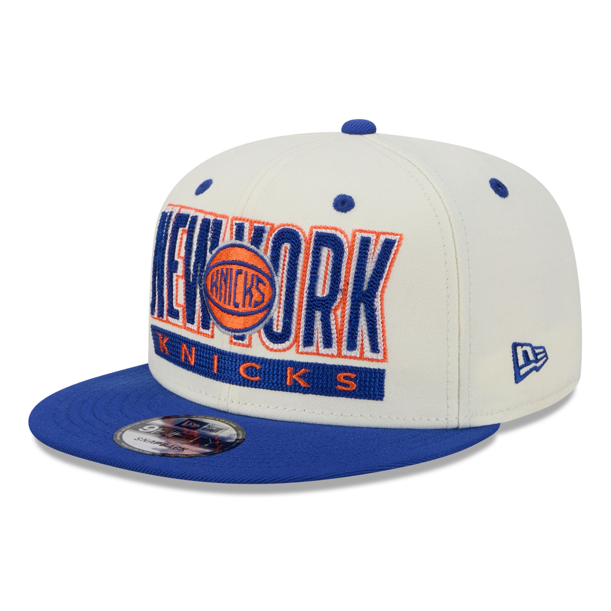 Men's New Era Cream/Blue New York Knicks Classic 9FIFTY Snapback Hat