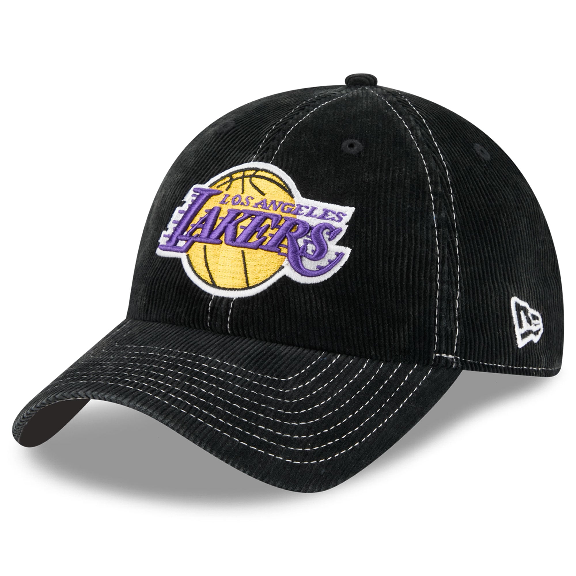 Women's New Era Black Los Angeles Lakers Corduroy Casual Classic Adjustable Hat