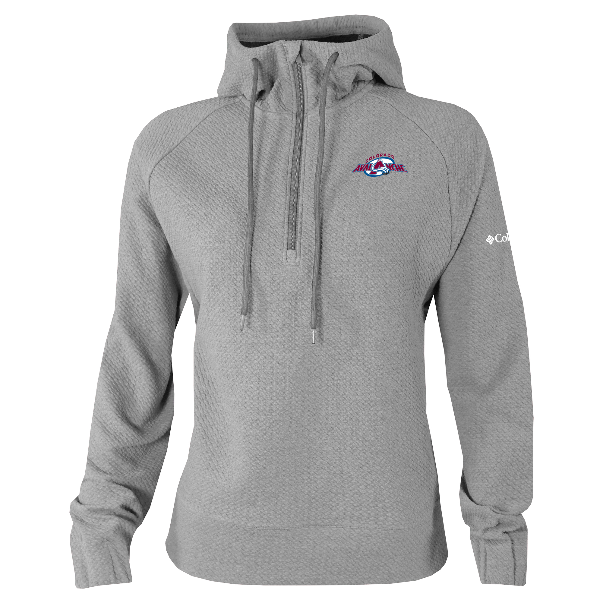 Women's Columbia Gray Colorado Avalanche Half-Zip Swingcraft Tri-Blend Hoodie