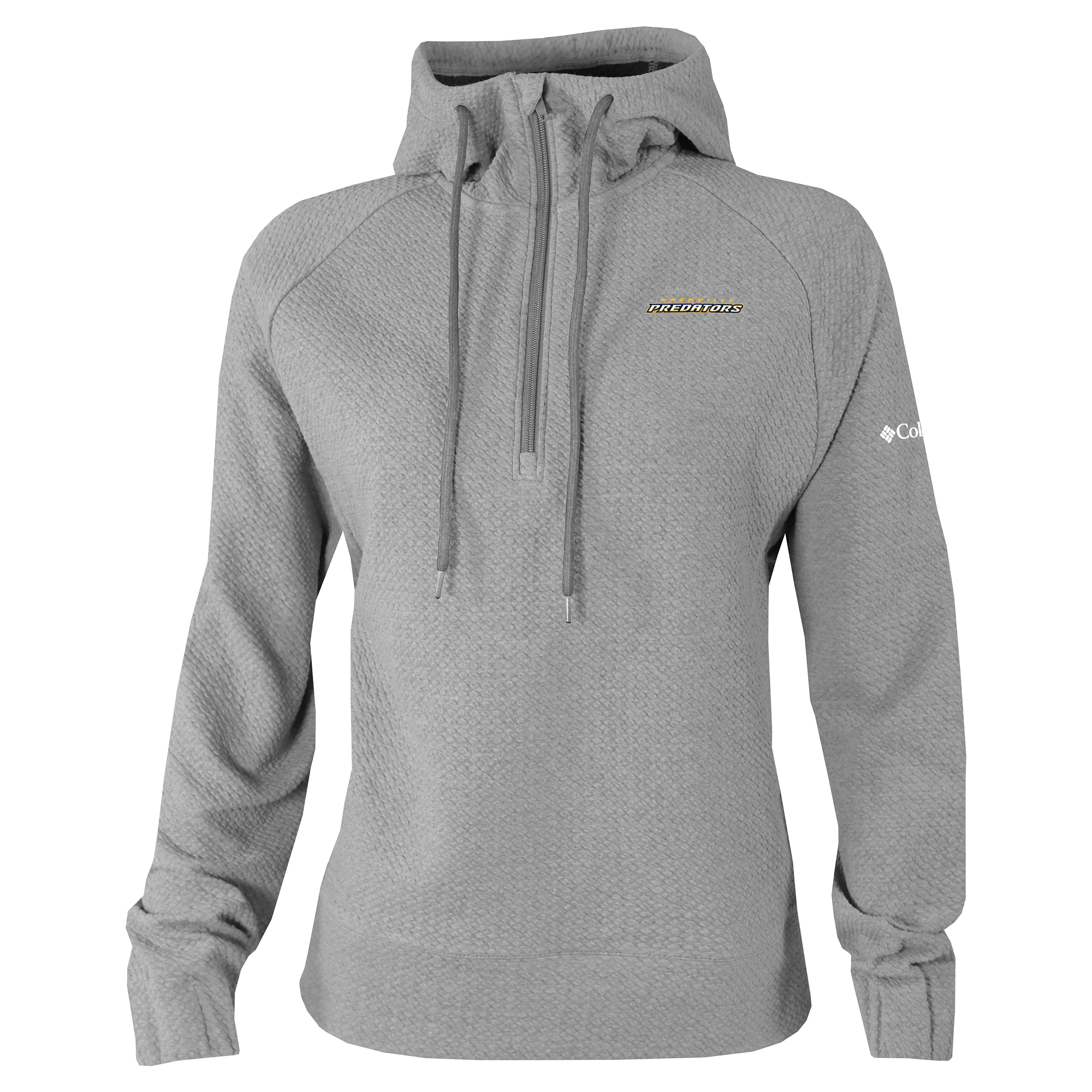 Women's Columbia Gray Nashville Predators Half-Zip Swingcraft Tri-Blend Hoodie