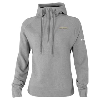 Women's Columbia Gray Nashville Predators Half-Zip Swingcraft Tri-Blend Hoodie