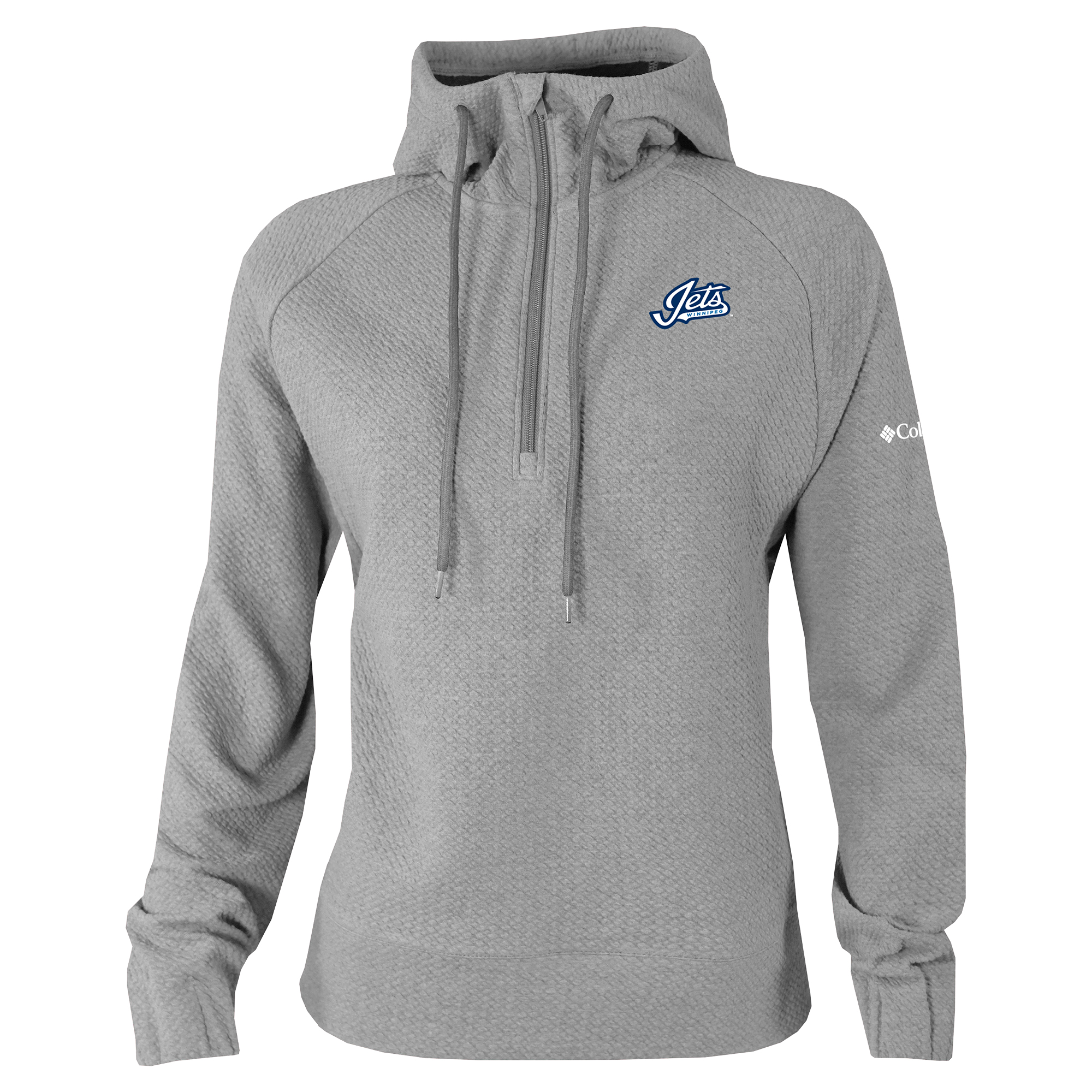 Women's Columbia Gray Winnipeg Jets Half-Zip Swingcraft Tri-Blend Hoodie