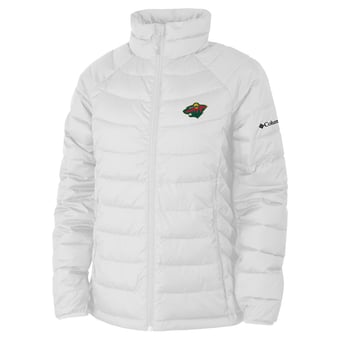 Women's Columbia  White Minnesota Wild Omni-Heat Powder Lite II Raglan Full-Zip Jacket