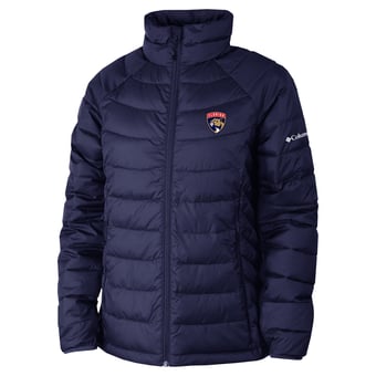 Women's Columbia  Navy Florida Panthers Omni-Heat Powder Lite II Raglan Full-Zip Jacket