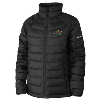 Women's Columbia  Black Minnesota Wild Omni-Heat Powder Lite II Raglan Full-Zip Jacket