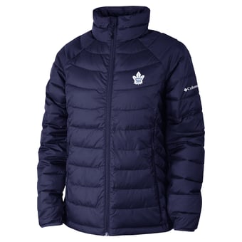 Women's Columbia  Navy Toronto Maple Leafs Omni-Heat Powder Lite II Raglan Full-Zip Jacket