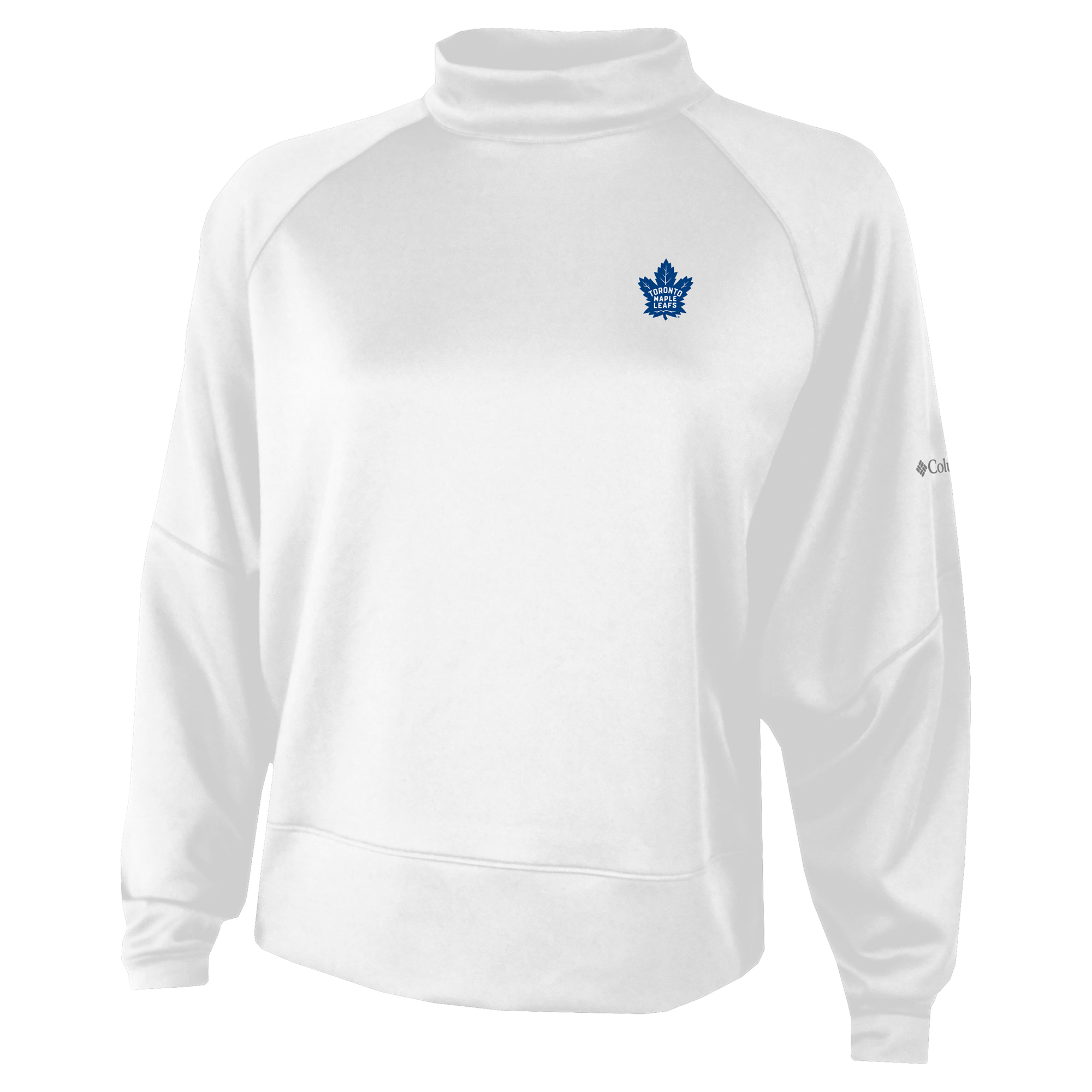 Women’s Columbia White Toronto Maple Leafs Par Performance Mock Neck Raglan Dolman Sweatshirt Women’s Columbia White Toronto Maple Leafs Par Performance Mock Neck Raglan Dolman Sweatshirt