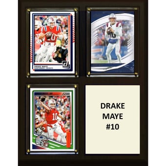Drake Maye New England Patriots 8" x 10" Trading Card Plaque