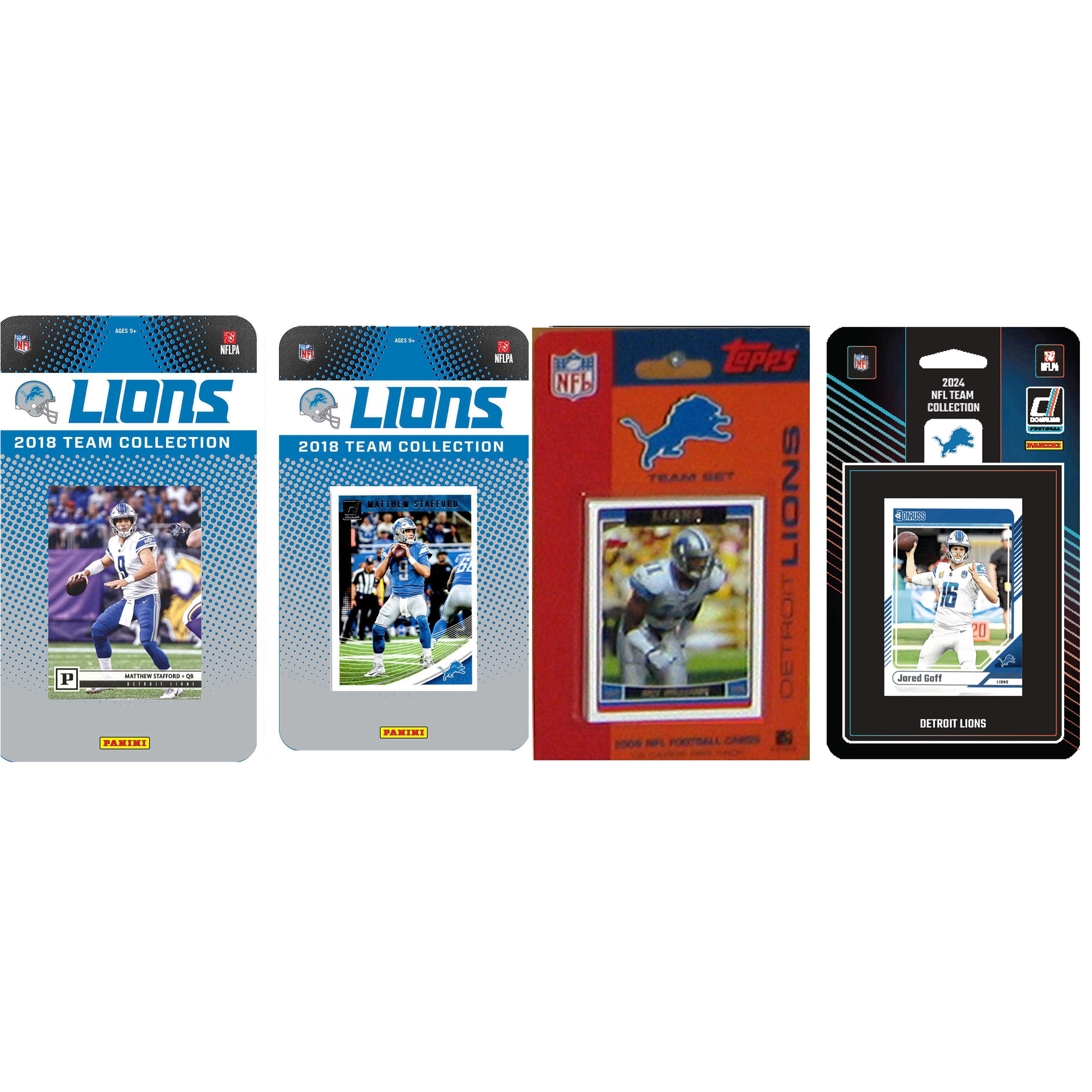 Detroit Lions Multi-Season Trading Card Team Sets