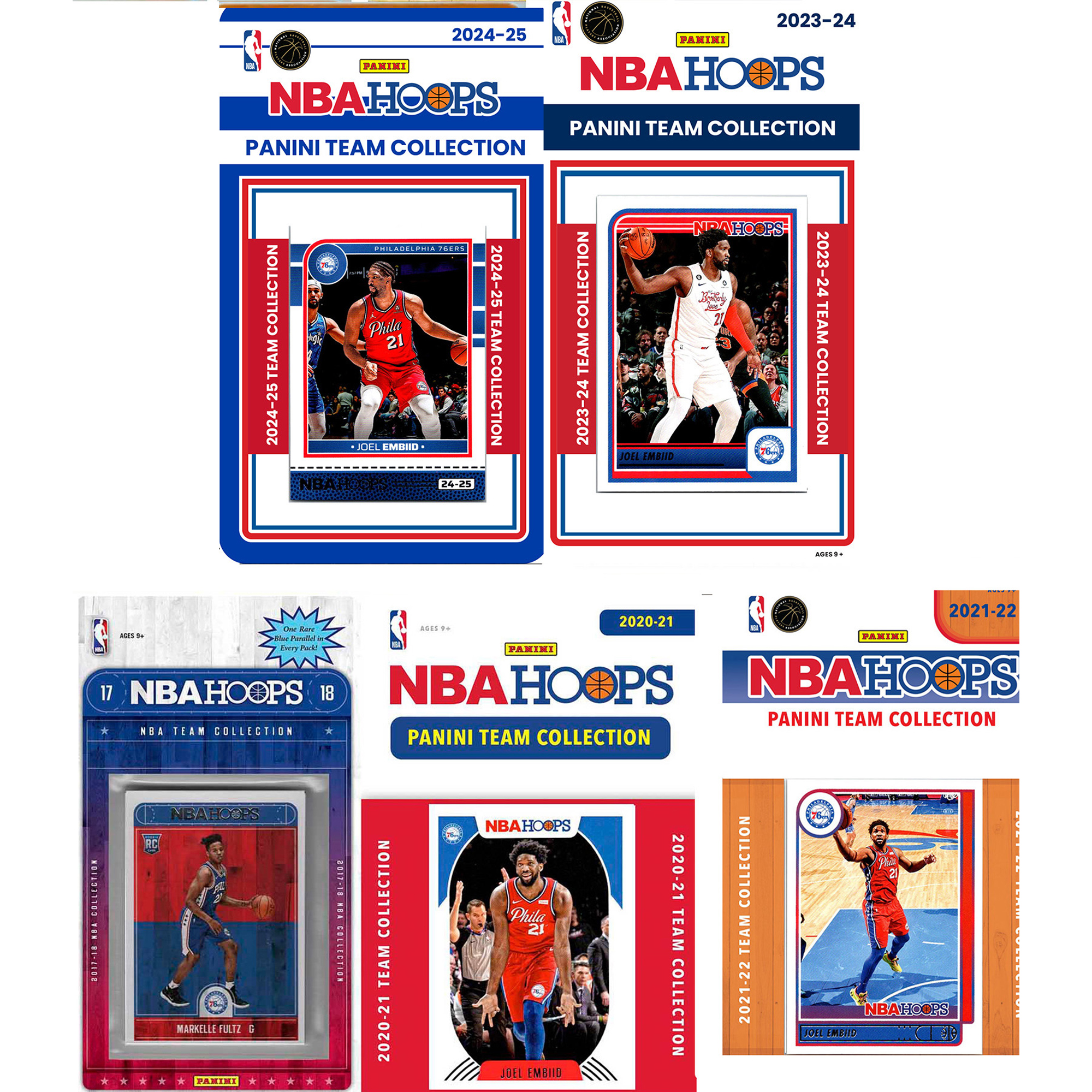 Philadelphia 76ers Multi-Season Trading Card Team Sets