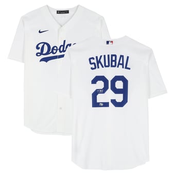 Tarik Skubal Los Angeles Dodgers Autographed White Nike Replica Jersey