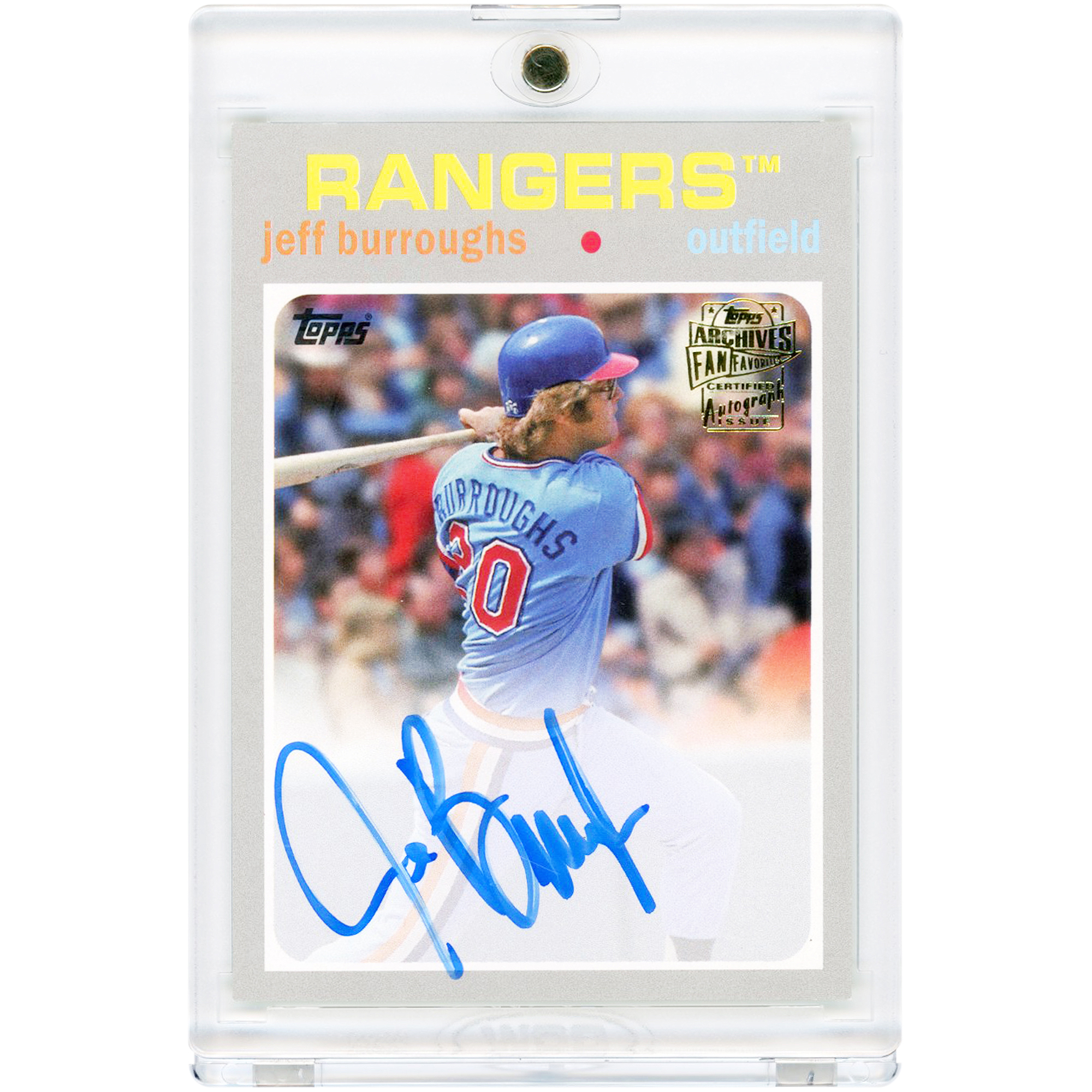Jeff Burroughs Texas Rangers Autographed 2016 Topps Archives Fan Favorite #FFA-JB Card