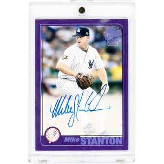 Mike Stanton New York Yankees Autographed 2018 Topps Archives Fan Favorite Purple #FFA-MST #41/150 Card