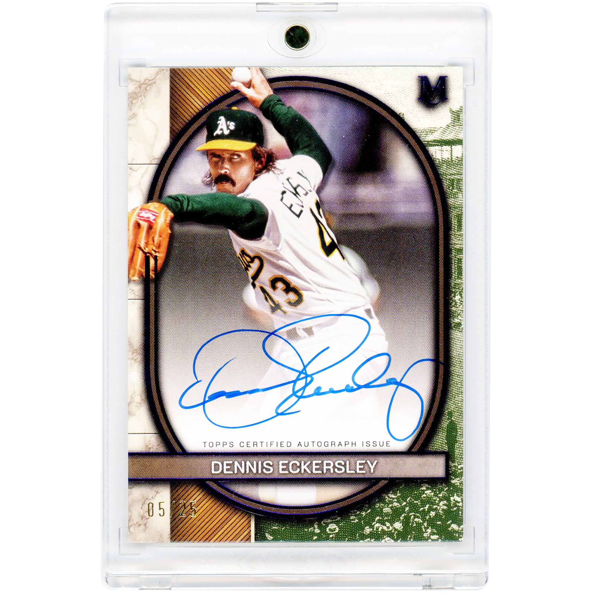 Dennis Eckersley Athletics Autographed 2025 Topps Museum Collection Archival Amethyst #AA-DE #5/25 Card