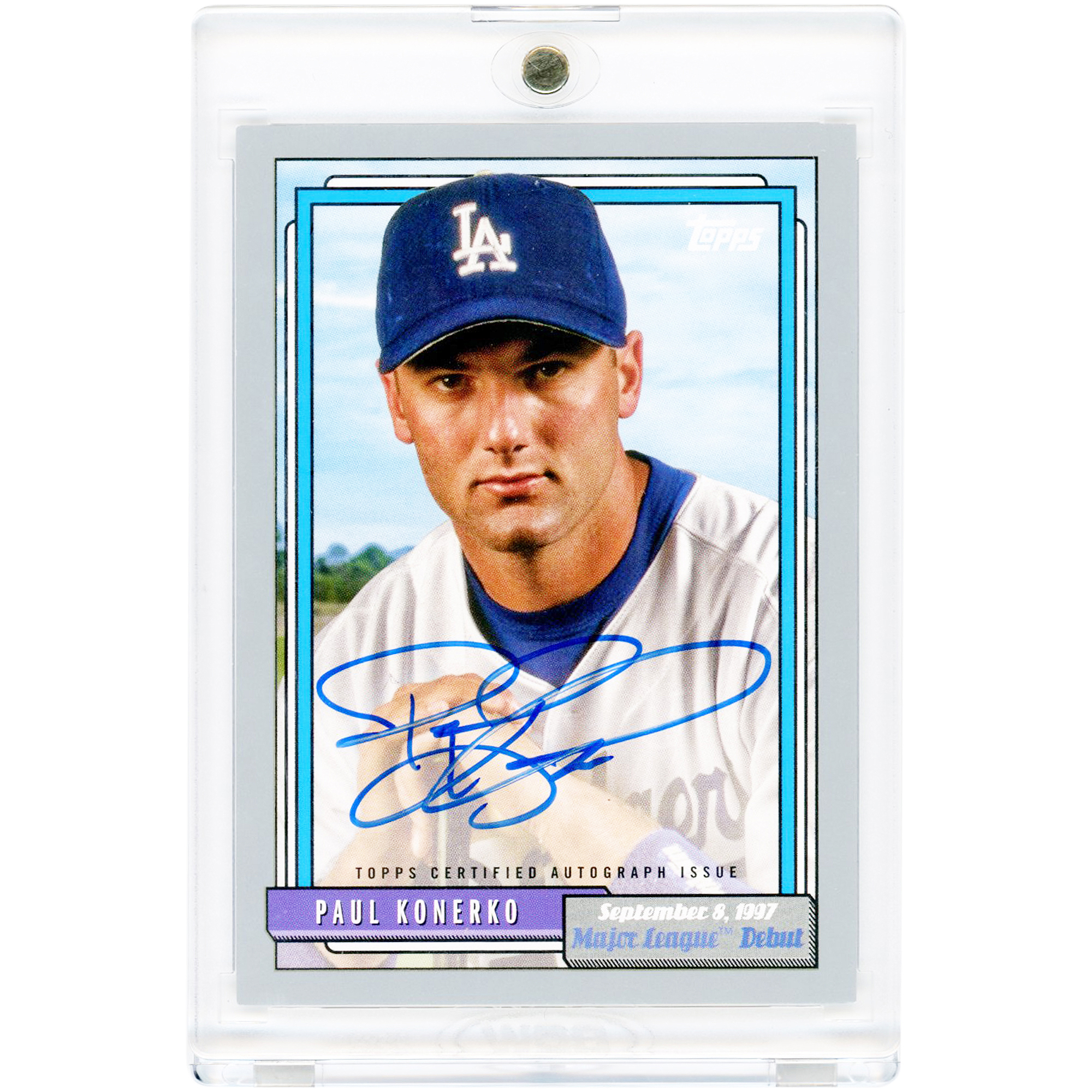 Paul Konerko Los Angeles Dodgers Autographed 2022 Topps Archives 1992 Topps MLB Debut Silver #72DB-PK #94/99 Card