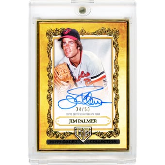 Jim Palmer Baltimore Orioles Autographed 2025 Topps Gilded Collection Gallery Of Gold #GOG-JPA #34/50 Card