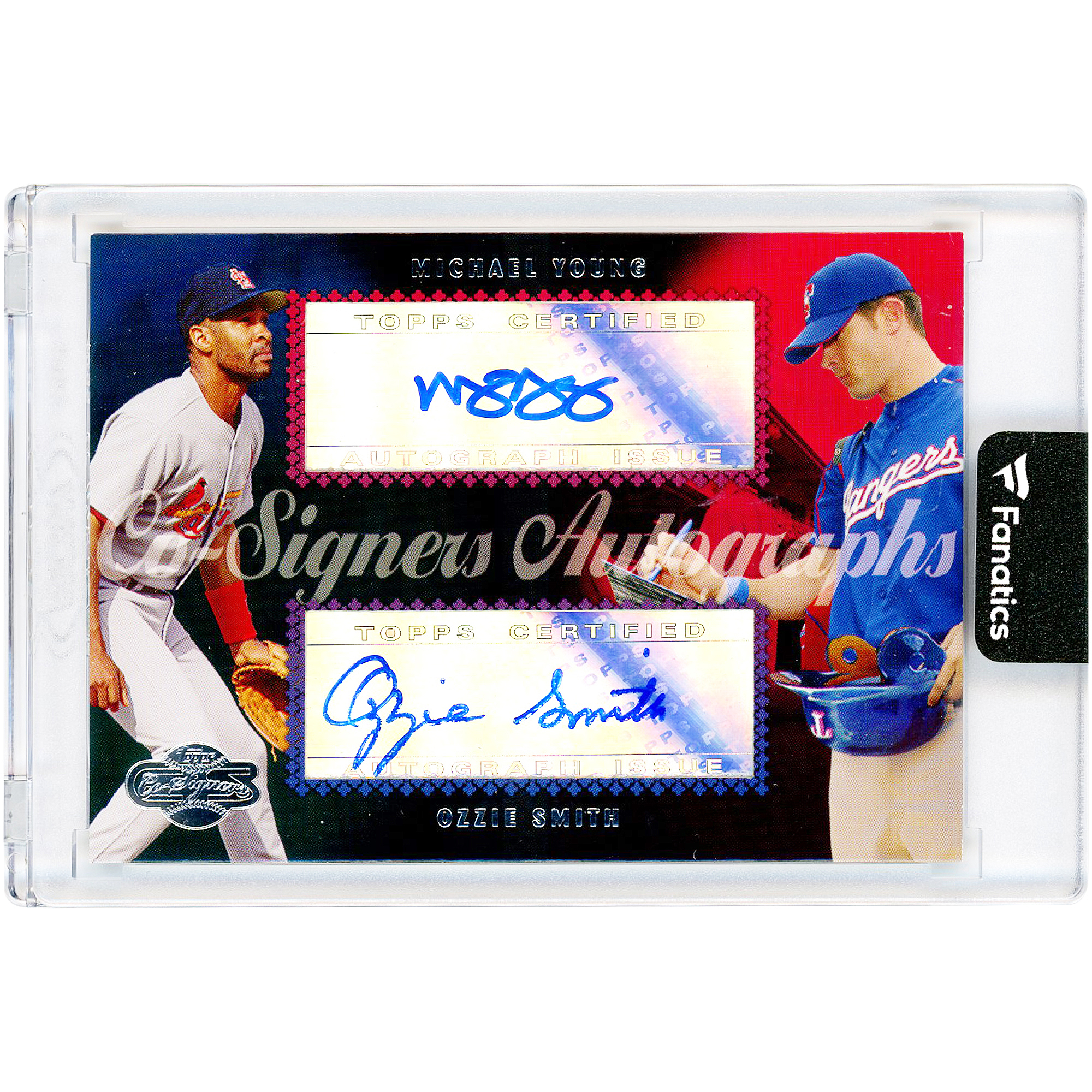 Michael Young & Ozzie Smith Autographed 2006 Topps Co-Signers #CS-83 Card