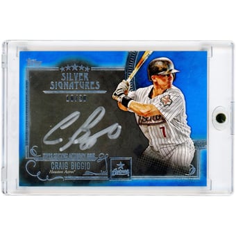 Craig Biggio Houston Astros Autographed 2016 Topps Five Star Silver Ink Signatures #FSSS-CB #10/20 Card