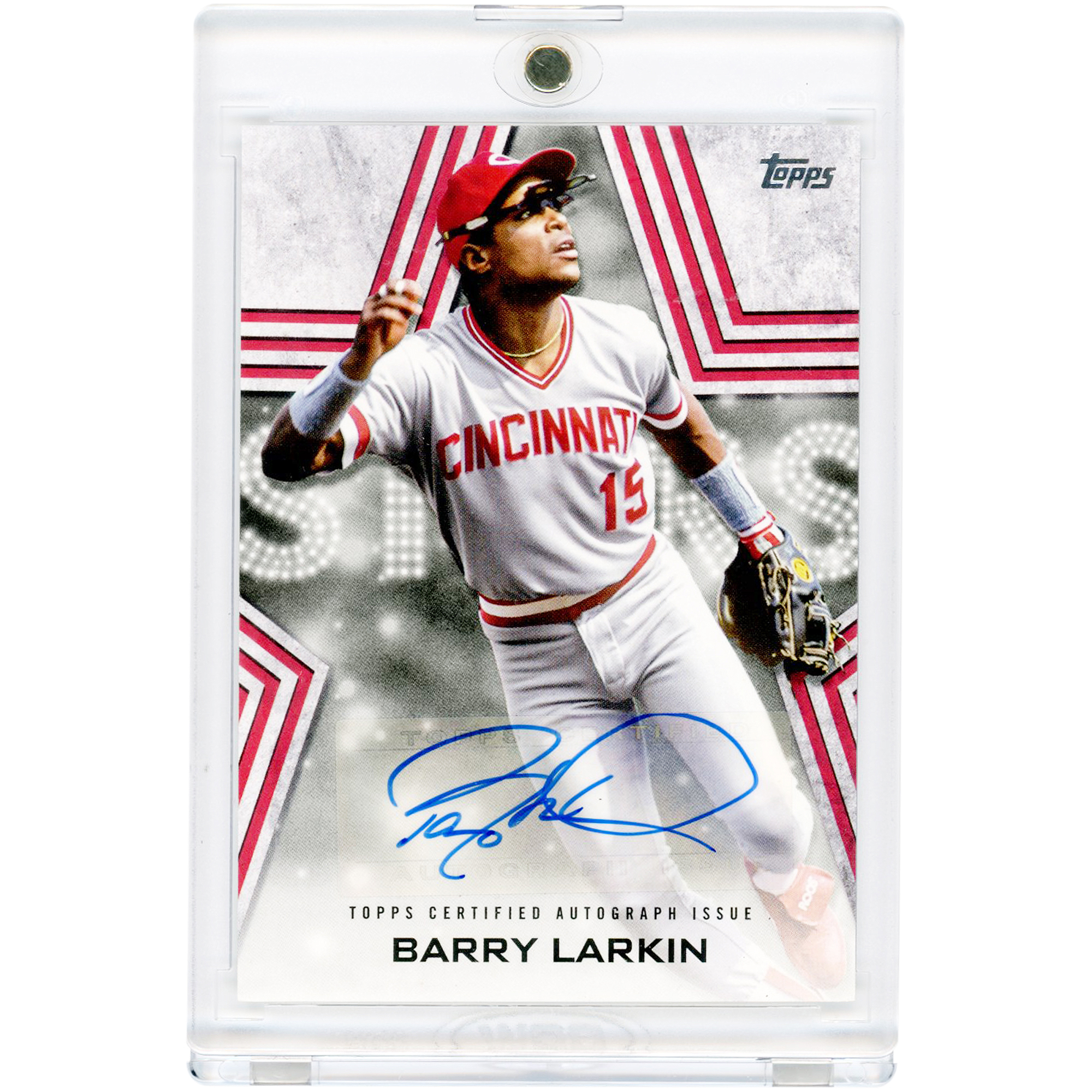 Barry Larkin Cincinnati Reds Autographed 2023 Topps Baseball Stars #BSA-BL Card. rookie card picture