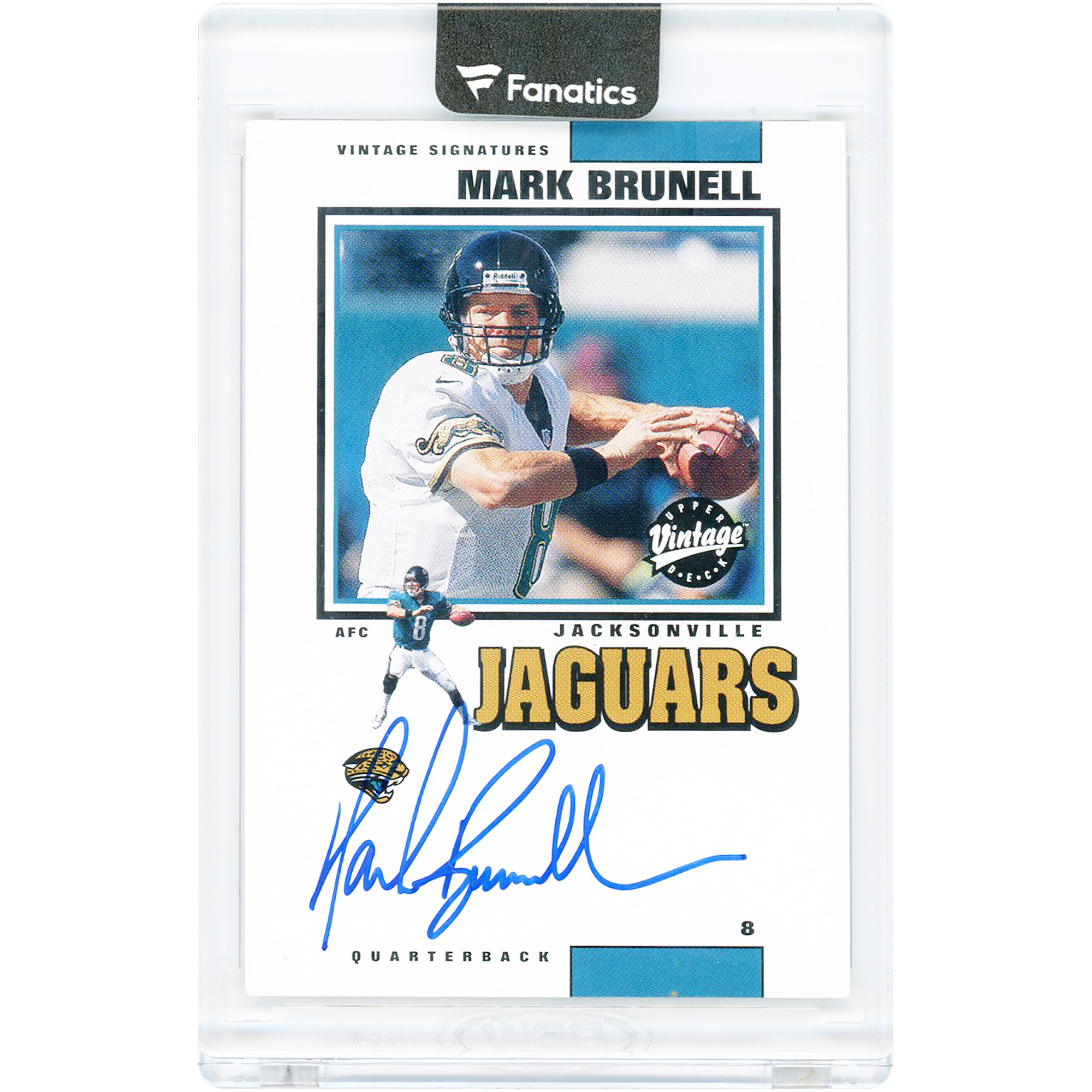 Mark Brunell Jacksonville Jaguars Autographed 2001 Upper Deck Vintage Signatures #MB-VS Card