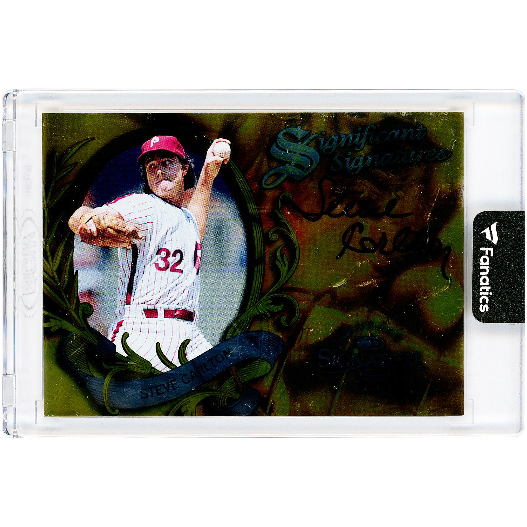 Steve Carlton Philadelphia Phillies Autographed 1997 Donruss Signature Series Significant Signatures #NNO #1029/2000 Card